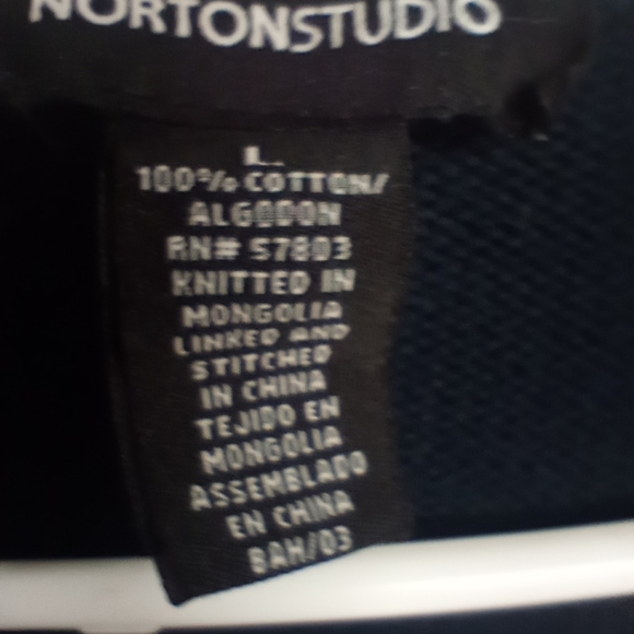 Nautical Blue and White V-Neck Sweater with Stripes - Picture 13 of 13